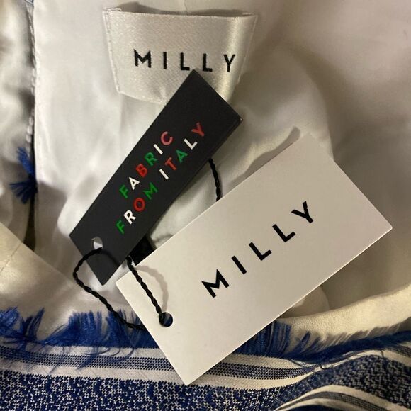 #700 MILLY Kendra Diagonal Mini Dress New with tags - Picture 11 of 12